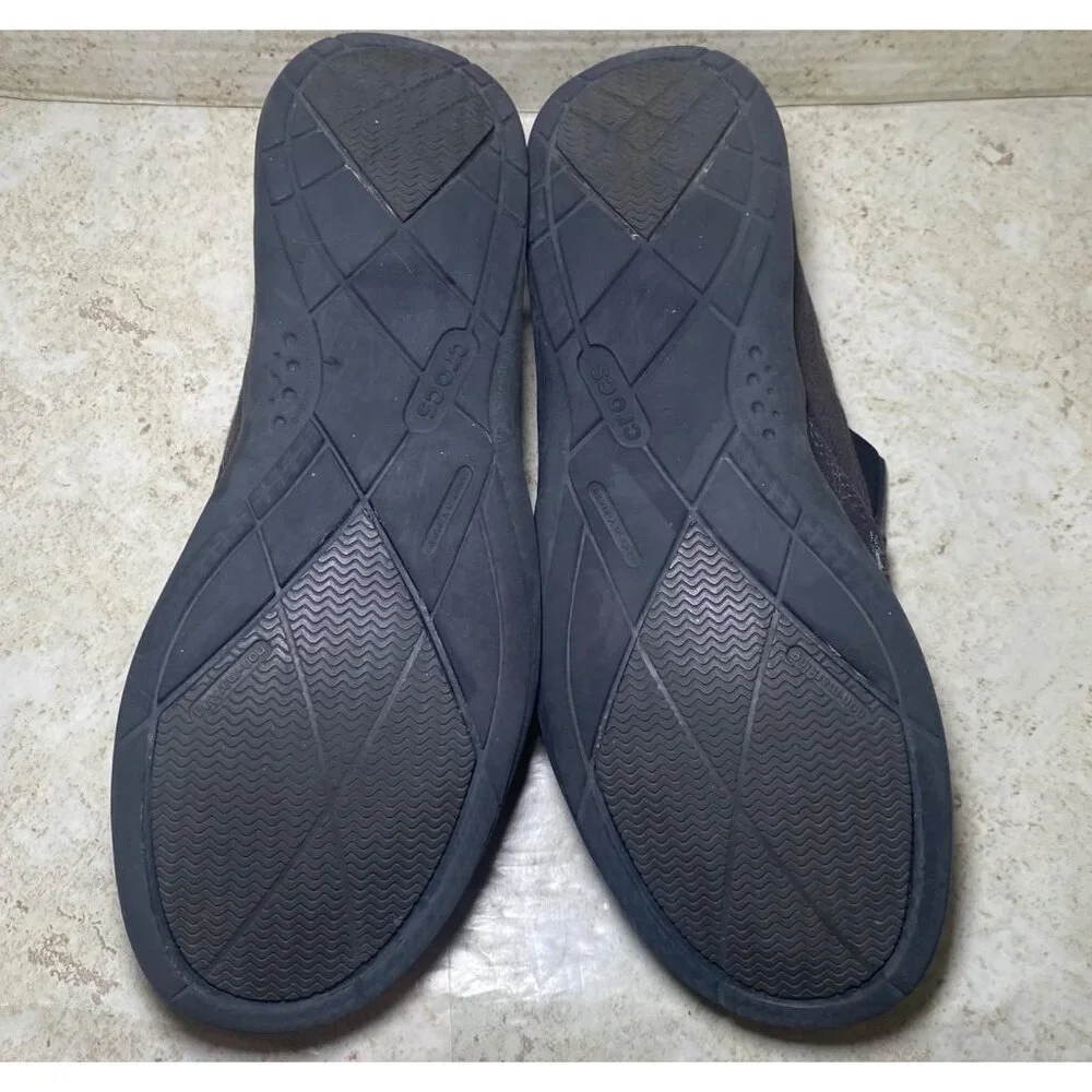 Crocs Canvas Slip On Loafers Brown‎ Mens Shoes Comfort Casual